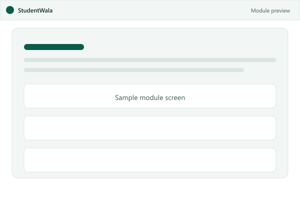 StudentWala dashboard overview screen